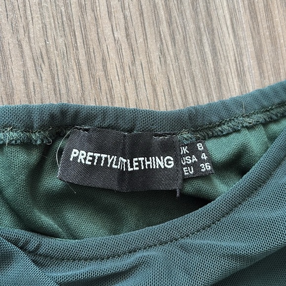 PrettyLittle Thing Corset Mesh Bardot Top - Picture 4 of 7